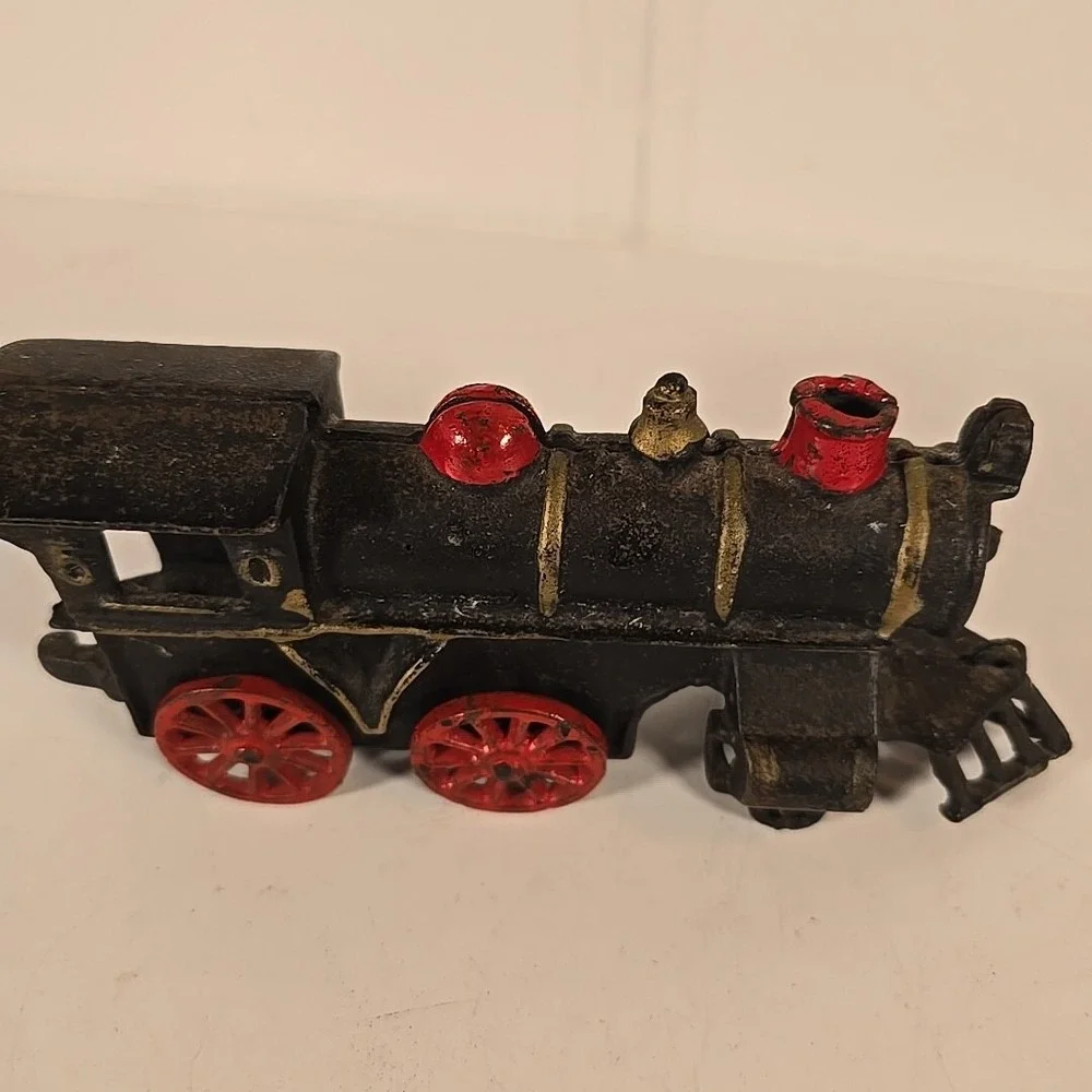 Vintage Cast Iron Black‎ Steam Engine #50 Train Locomotive Toy Made In Japan